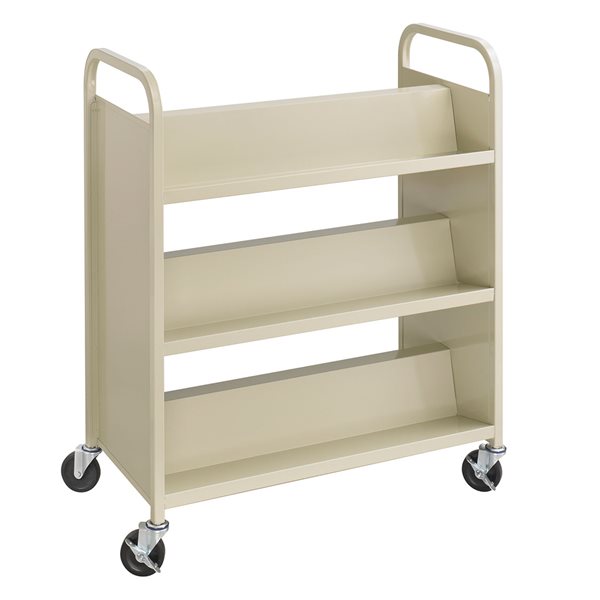 Double-Sided Mobile Book Cart 