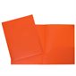 Plastic Report Cover With 2 Pockets - Orange