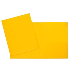 Plastic Report Cover With 2 Pockets - Yellow