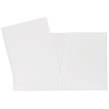 Couverture de présentation en plastique à 2 pochettes - Blanc