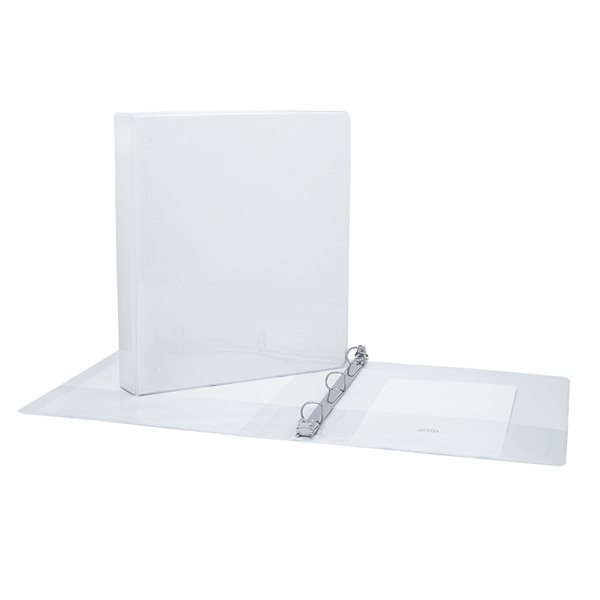 D-Ring Presentation Binder - 1/2 in - White