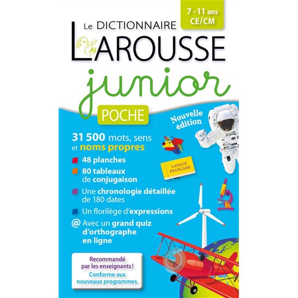 Le dictionnaire Larousse junior poche, 7-11 ans, CE-CM