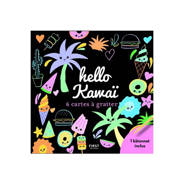 Hello kawaï : 6 cartes à gratter