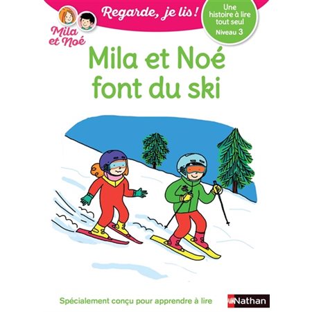 Mila et Noé font du ski