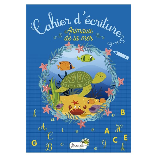 Cahier d'écriture animaux de la mer