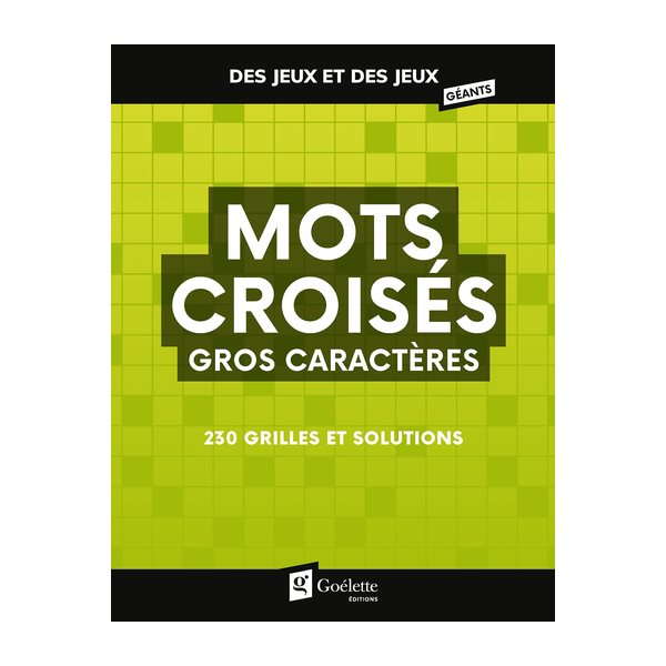 Mots croisés gros caractères