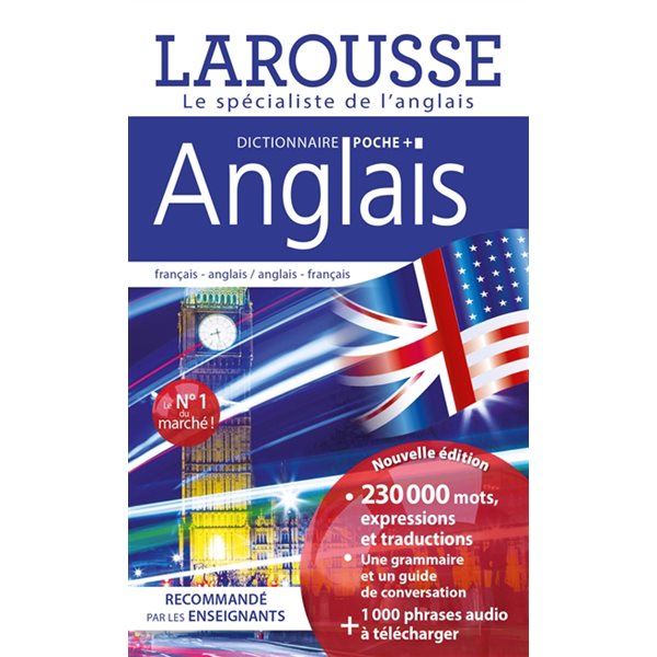 Anglais : dictionnaire poche+ : français-anglais, anglais-français 2023