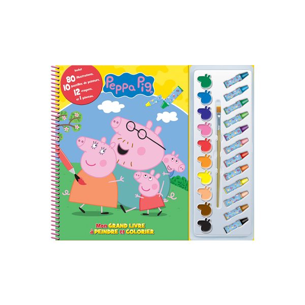 Peppa Pig : mon grand livre à peindre et à colorier