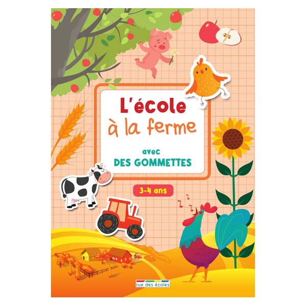 L'école à la ferme avec des gommettes : 3-4 ans