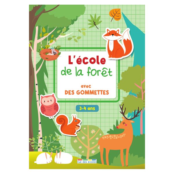 L'école de la forêt avec des gommettes : 3-4 ans