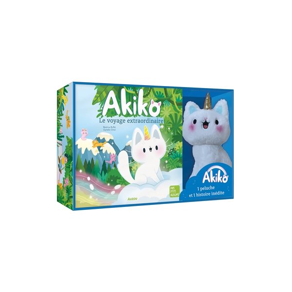 Le voyage extraordinaire, Akiko le cha- licorne (coffret avec peluche)