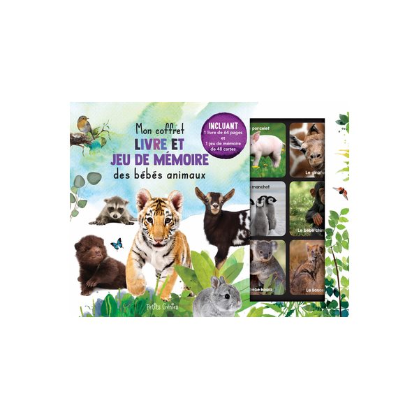 Mon coffret livre et jeu de mémoire des bébés animaux