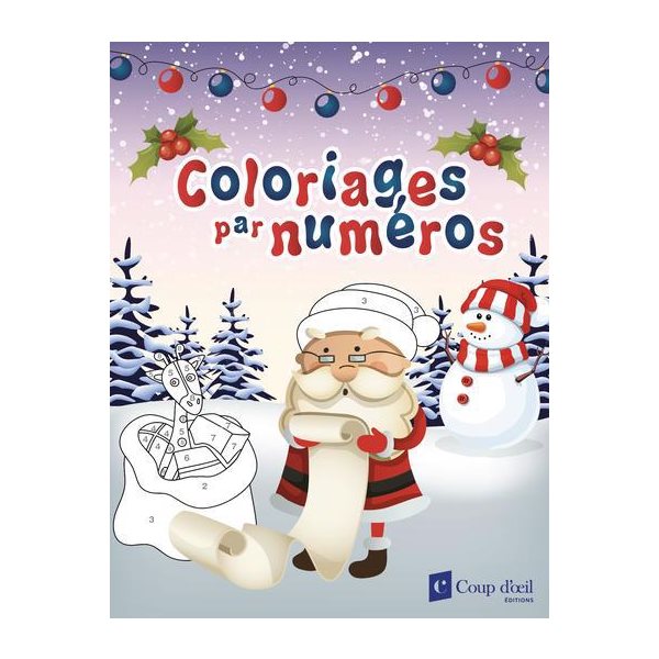 Coloriages par numéros (Père Noël)