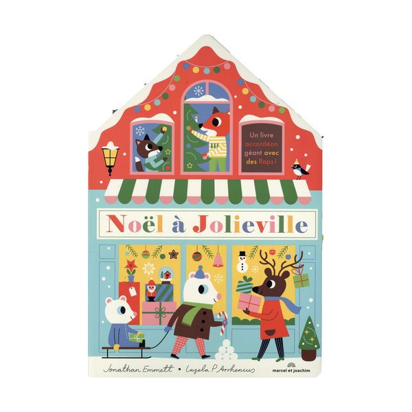 Noël à Jolieville : un livre accordéon géant avec des flaps !