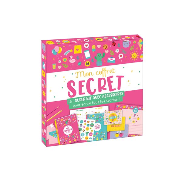 Mon coffret secret : un super kit avec accessoires pour écrire tous tes secrets !