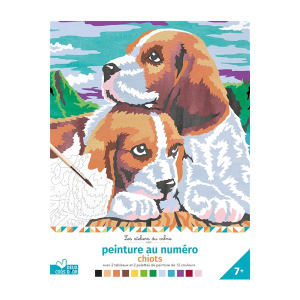 Chiots : peinture au numéro