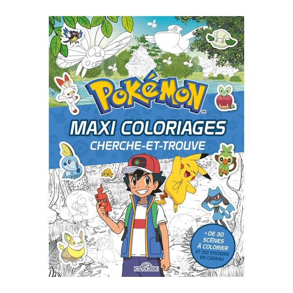 Pokémon : Maxi coloriages cherche-et-trouve