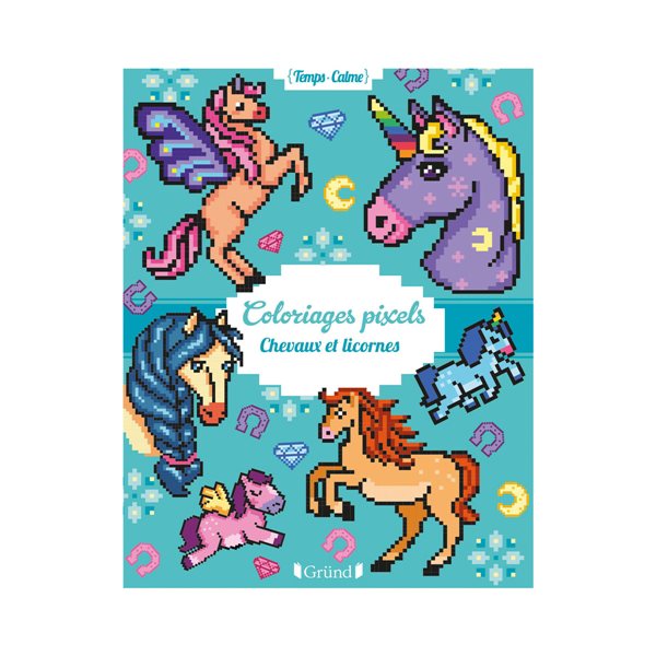 Coloriages pixels : Chevaux et licornes