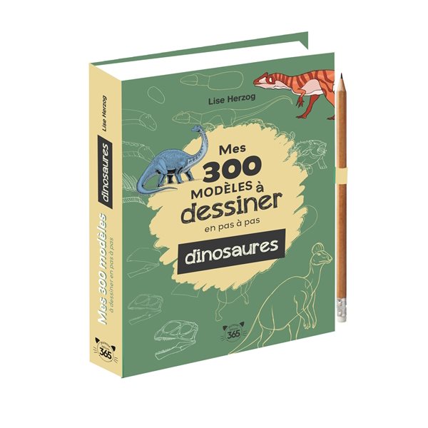 Mes 300 modèles à dessiner en pas à pas : dinosaures
