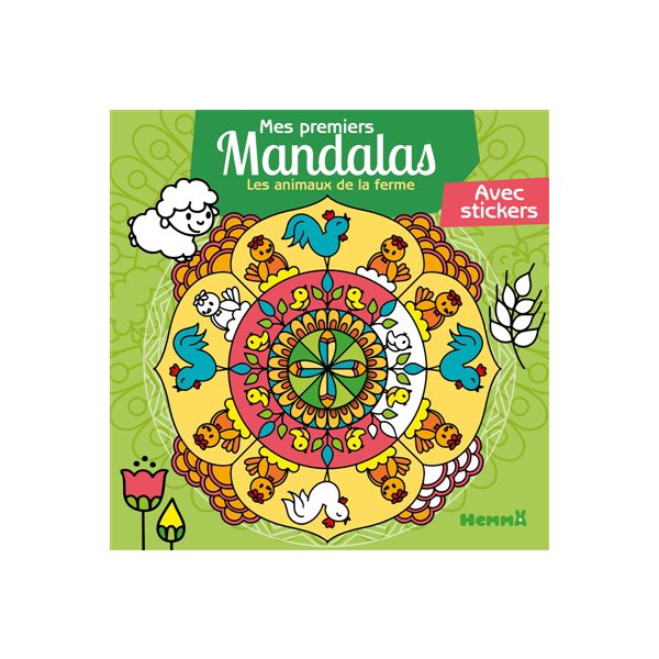 Mes premiers mandalas : Les animaux de la ferme : Avec stickers