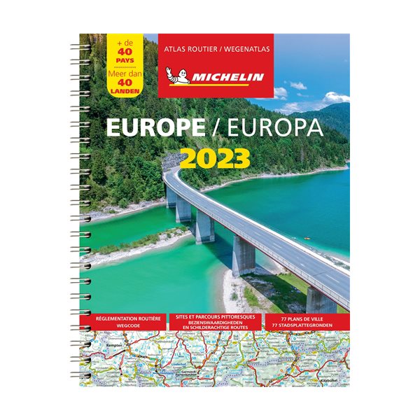 Atlas routier Europe 2023 : Plus de 40 pays