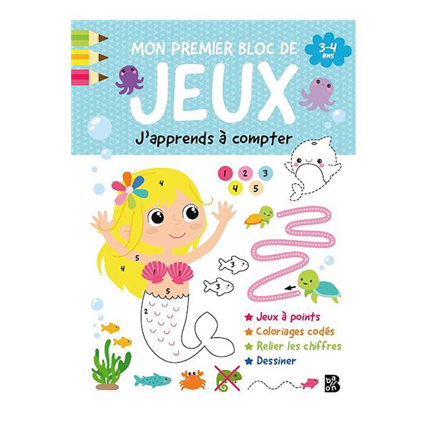 J'apprends à compter : mon premier bloc de jeux 3-4 ans