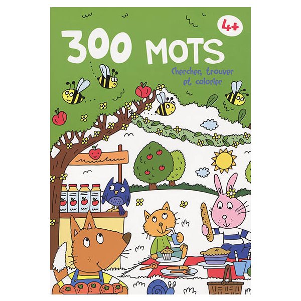 300 mots : chercher, trouver et colorier : 4+