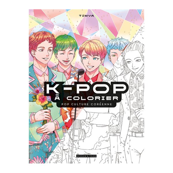 K-pop : un livre à colorier : pop culture coréenne