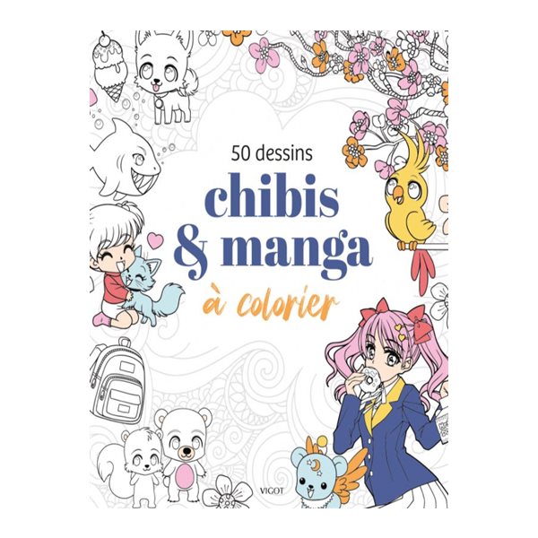 Chibis & manga à colorier : 50 dessins