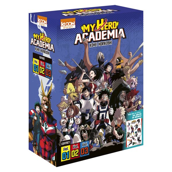 My hero academia : coffret vol. 1, vol. 2, vol. 3