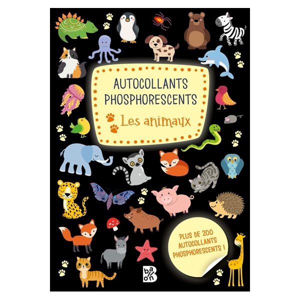 Autocollants phosphorescents : Les animaux