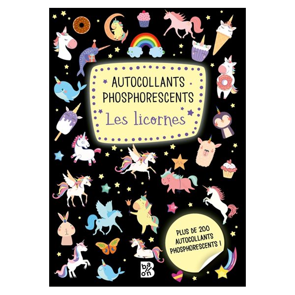 Autocollants phosphorescents : Les licornes