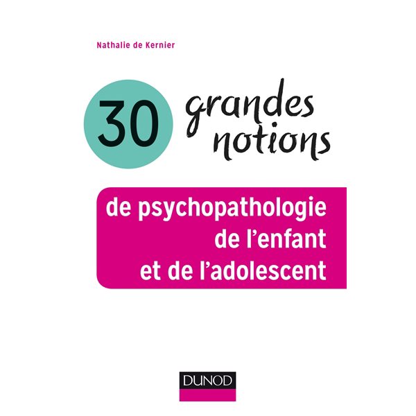 30 grandes notions de psychopathologie de l'enfant et de l'adolescent, Grandes notions de psychologie