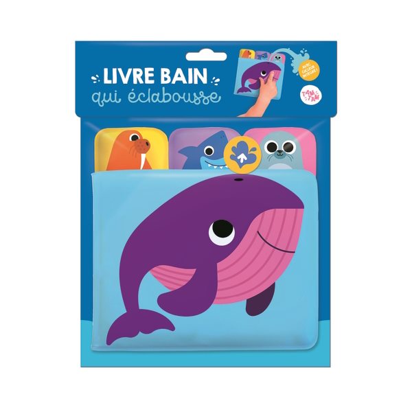 Baleine : livre bain qui éclabousse