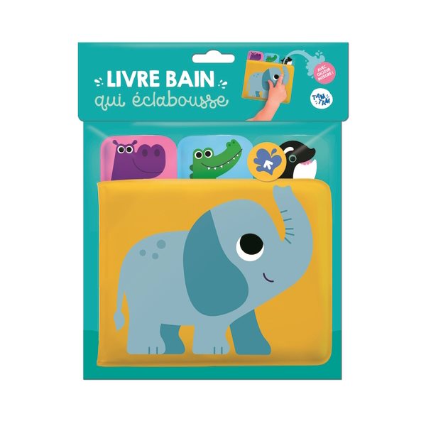 Eléphant : livre bain qui éclabousse