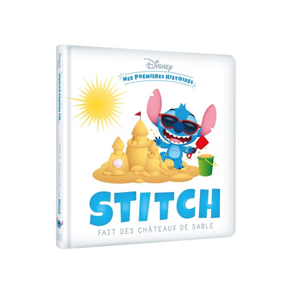 Stitch fait des châteaux de sable