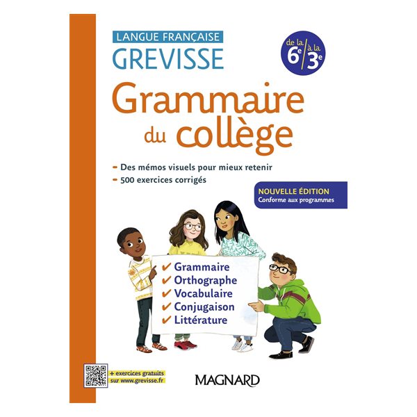 Grammaire du collège : langue française, de la 6e à la 3e