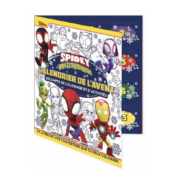 Marvel - Spidey et ses amis extraordinaires - Calendrier de l'Avent : Décompte de coloriage et d'activités