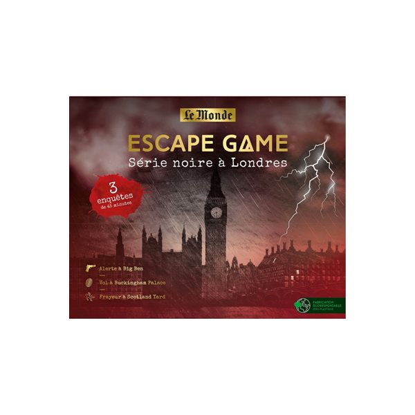 Escape game : série noire à Londres : 3 enquêtes de 45 minutes, Passion jeux