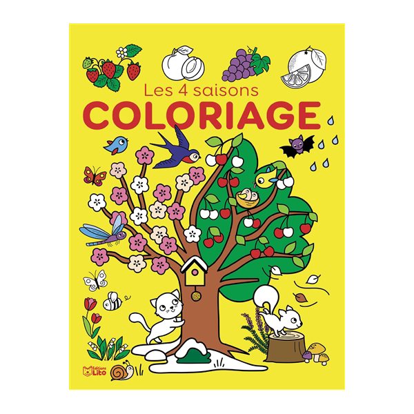 Les 4 saisons : coloriage, Mon grand livre de coloriages pour toute l'année