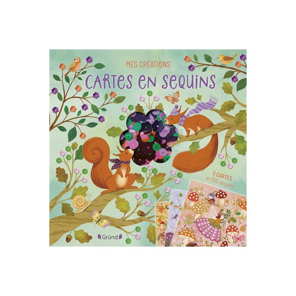 Cartes en sequins, Mes créations