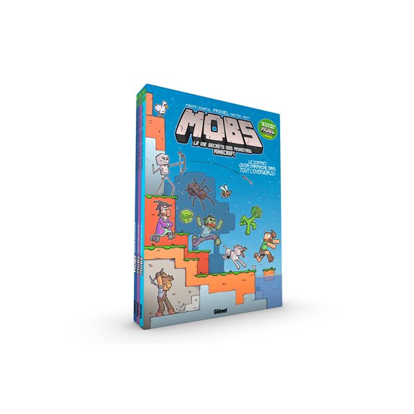 Mobs, la vie secrète des monstres Minecraft : le coffret qu'on s'arrache dans tout l'Overworld : tomes 01 à 03