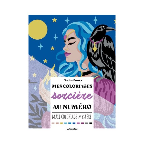 Mes coloriages sorcière au numéro : maxi coloriage mystère
