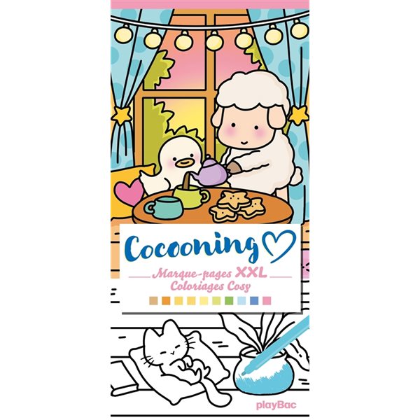 Cocooning : marque-pages XXL : coloriages cosy