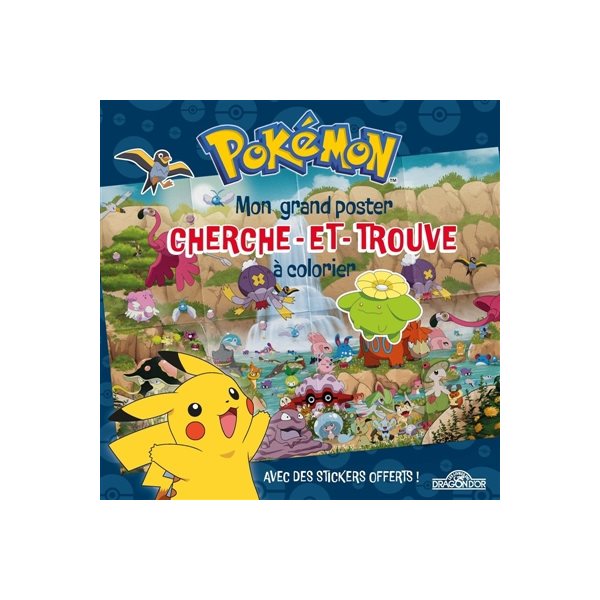 Pokémon : Mon grand poster cherche-et-trouve à colorier