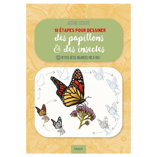 10 étapes pour dessiner des papillons & des insectes : 55 petites bêtes volantes pas à pas !
