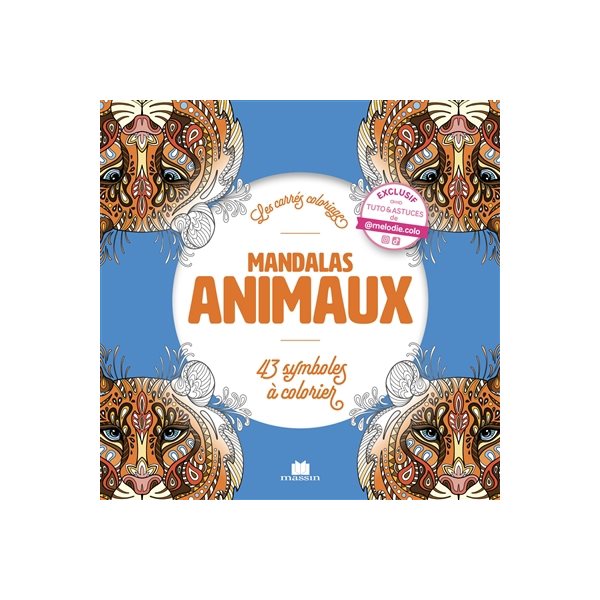 Mandalas animaux : 43 symboles à colorier