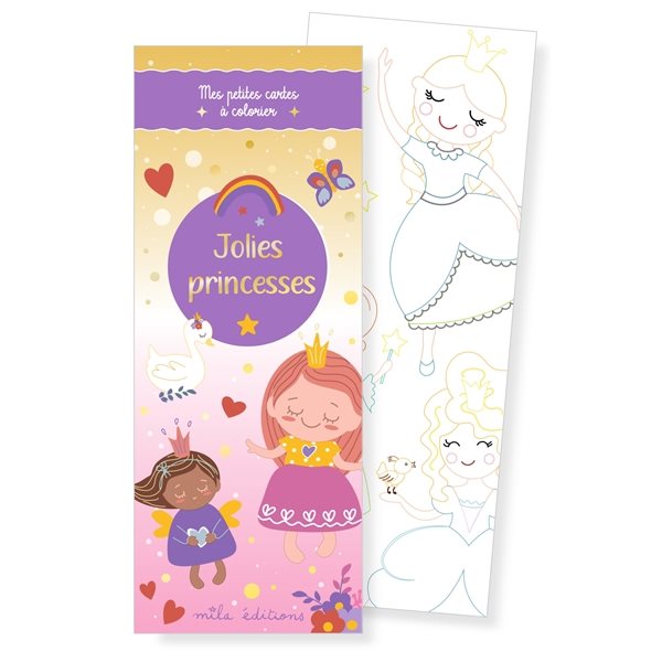 Jolies princesses, Mes petites cartes à colorier